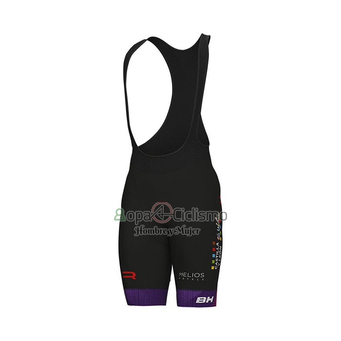 Burgos BH Ropa Ciclismo Culotte Corto 2022 Hombre Mangas Cortas Violeta Fucsia